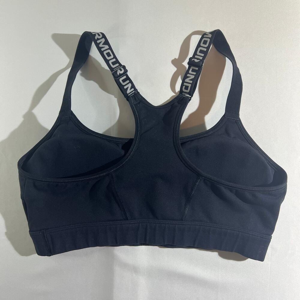 Under Armour Black Logo Strap Sports Bra Medium Women - Picture 3 of 7